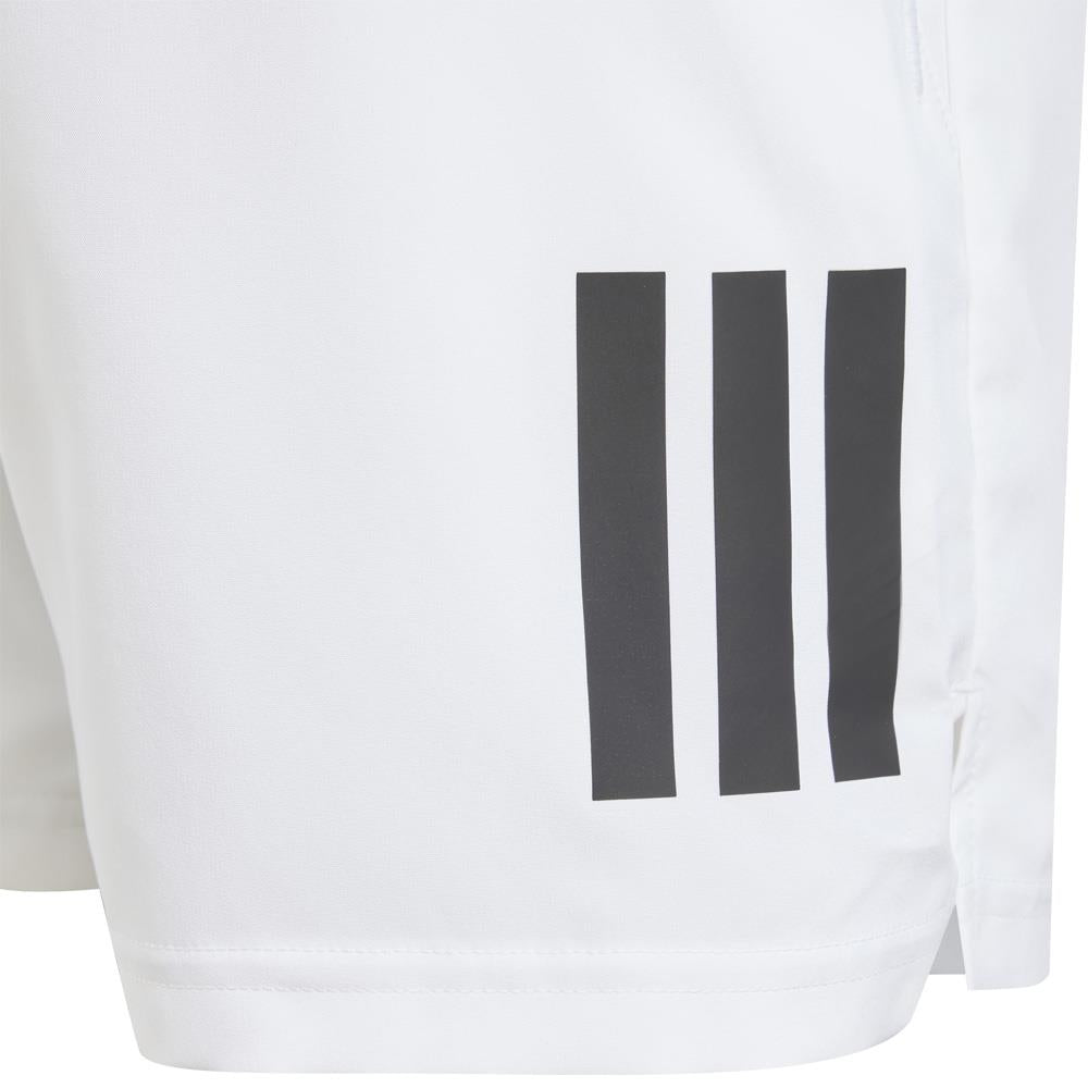Adidas Junior Club 3 Stripe Shorts for Boys & Girls - White Athletic Running Shorts for Kids Sports & Casual Wear