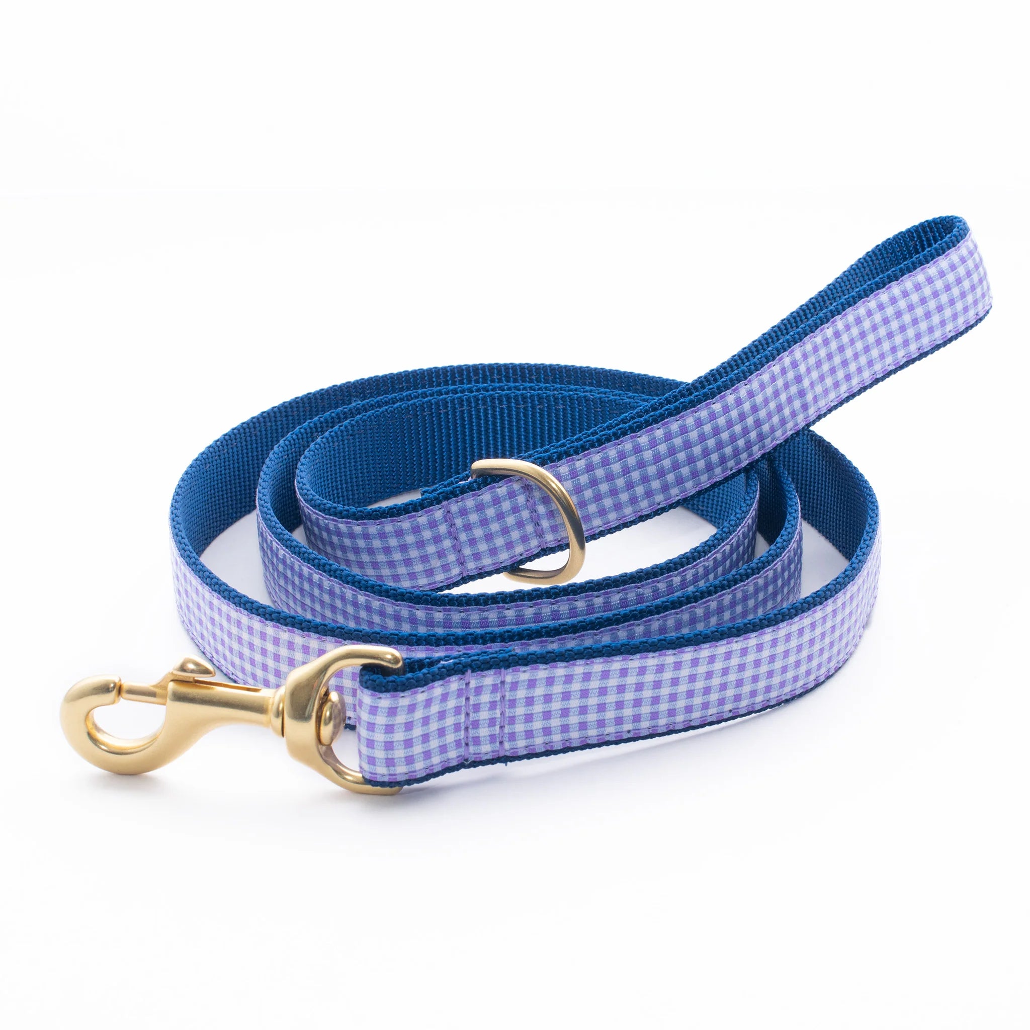 Purple Gingham Dog Leash - Durable & Stylish Pet Walking Lead for Small & Medium Dogs - Perfect for Daily Walks, Training & Outdoor Adventures