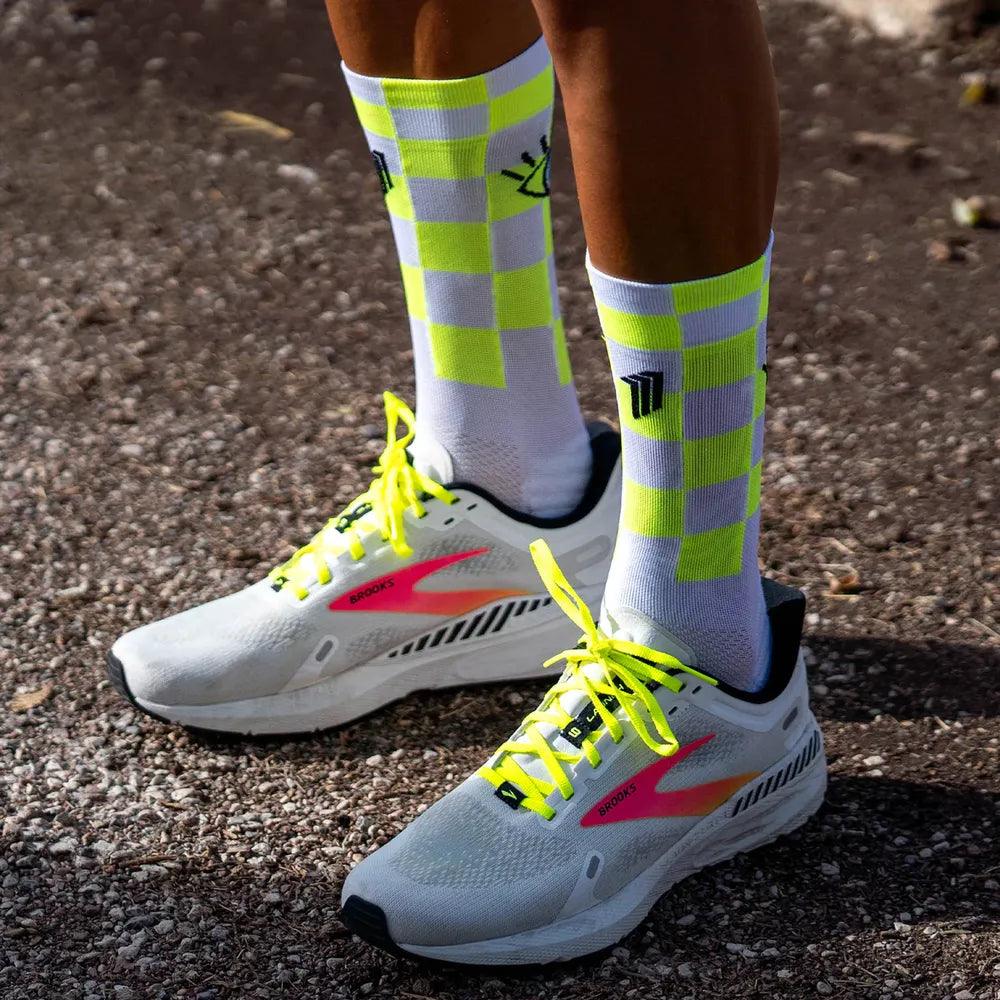 SPORCKS Race Eyes Running Socks - Performance Athletic Socks for Men & Women - Perfect for Marathon, Jogging & Workout - Moisture Wicking & Breathable Design