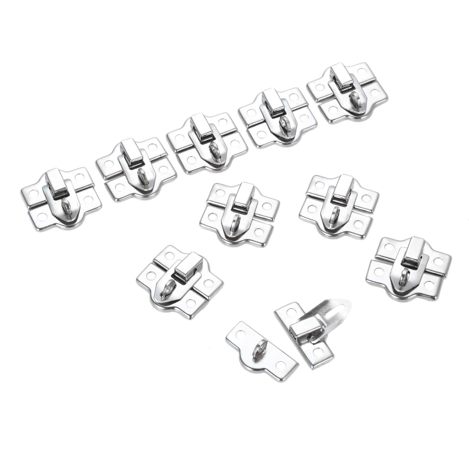 10-Piece Wooden Box Toggle Latch Set - 26x28mm Mini Jewelry Chest Lock with Screws - Secure Gift Boxes, Wine Cases & Suitcases - Durable Hasp Hook for DIY Craft Projects & Home Organization