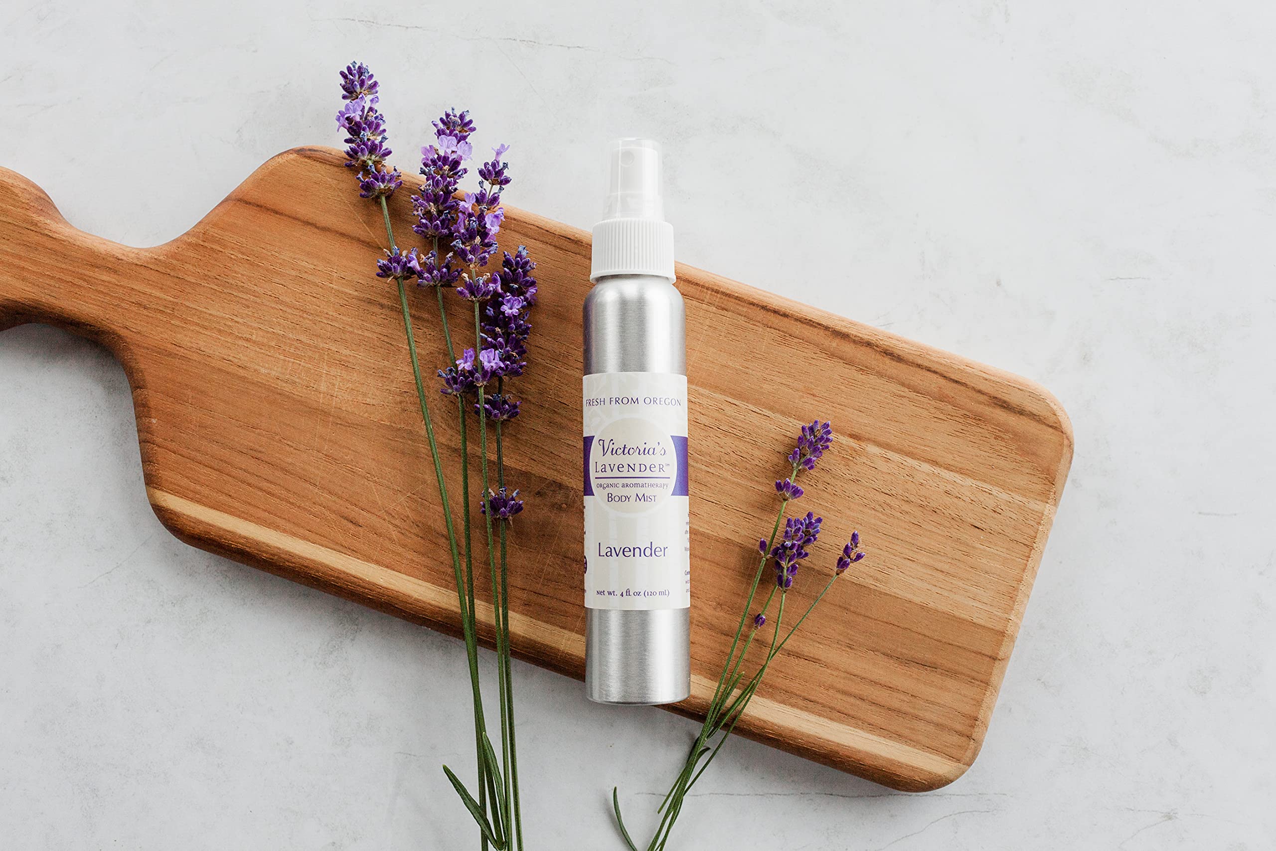 Victoria's Lavender Aromatherapy Body Mist Spray - Soothing After Sun Recovery Spray with Aloe Vera & Lavender Oil - Hydrating Moisturizer for Sunburn Relief, 4oz (120ml) - Perfect for Post-Sun Care, Spa Days & Summer Skin Hydration