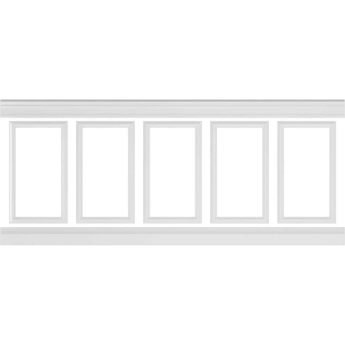 Ashford Traditional Wainscot Paneling Kit - 94.5 Inch Premium Wood Wall Paneling for Home & Office Decoration | Easy DIY Installation for Living Room, Bedroom, Dining Room & Hallway