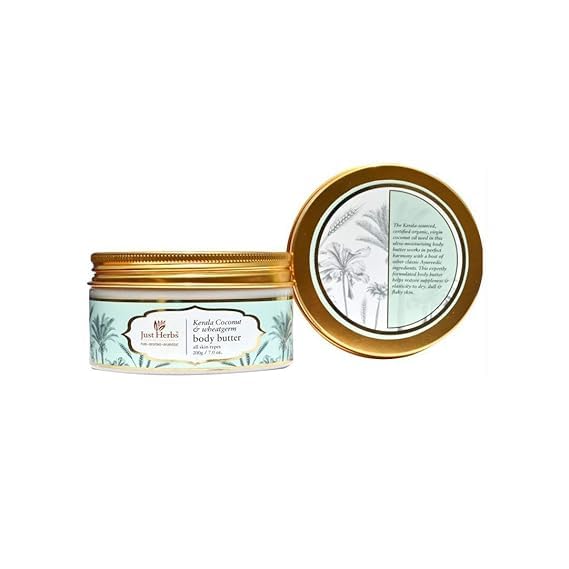 Organic Coconut & Wheatgerm Deep Moisturizing Body Butter for Dry Skin - Hydrating & Nourishing Cream for All-Day Softness | Perfect for Winter Care & Post-Shower Use