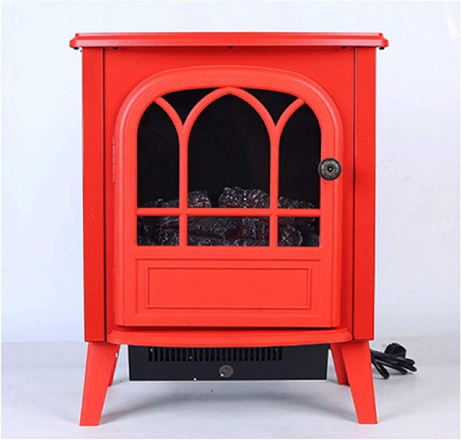 Portable Electric Fireplace Heater - Freestanding Indoor Stove with Realistic Flame Effect, 1500W, Adjustable Thermostat, Overheat Protection - Perfect for Living Room, Bedroom, Office & Winter Heating