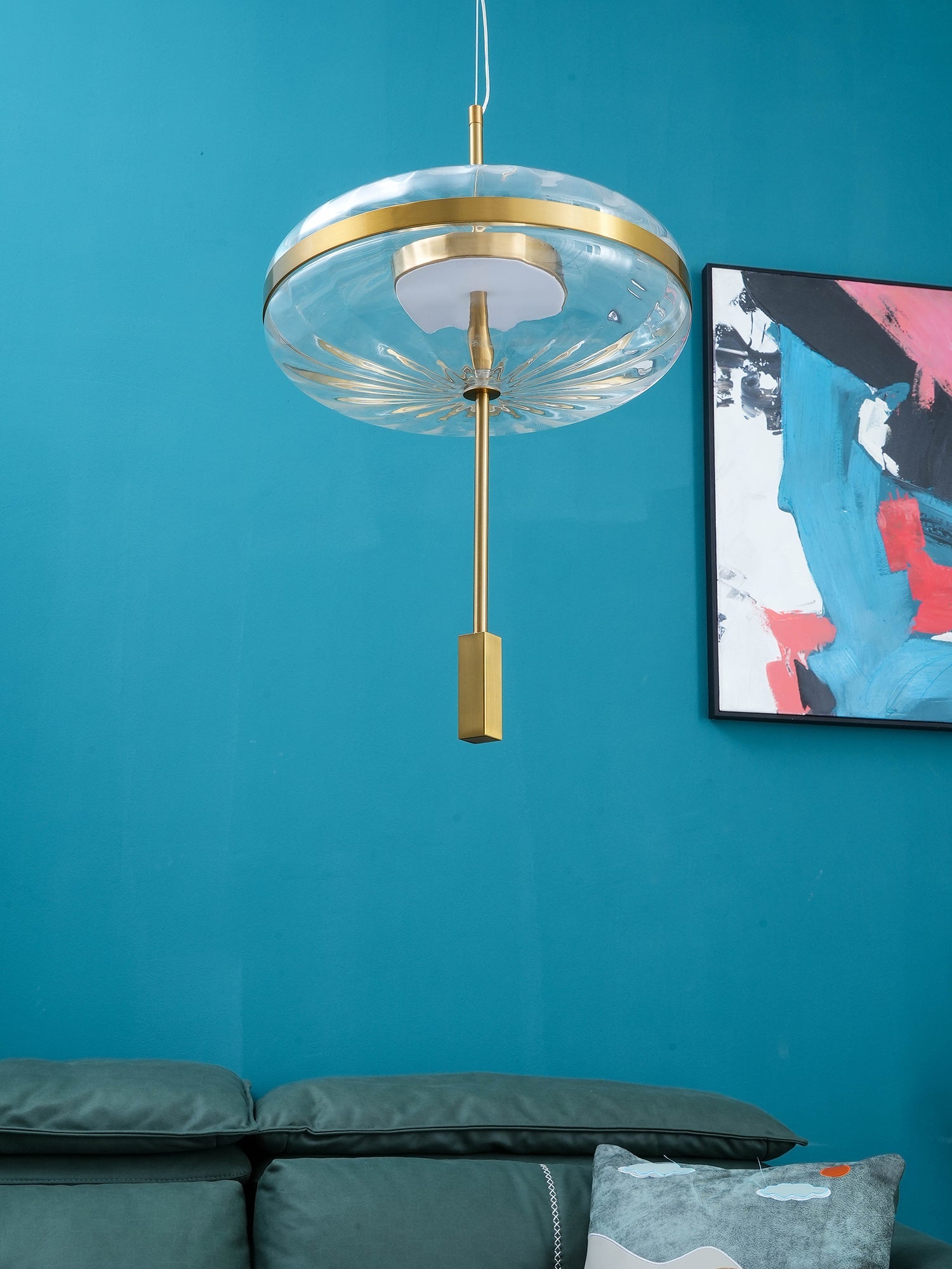 Jolie Pendant Lamp - Modern Hanging Light Fixture for Kitchen Island, Dining Room & Bedroom | Elegant Glass Ceiling Light with Adjustable Cord | Perfect for Home Decor & Interior Design