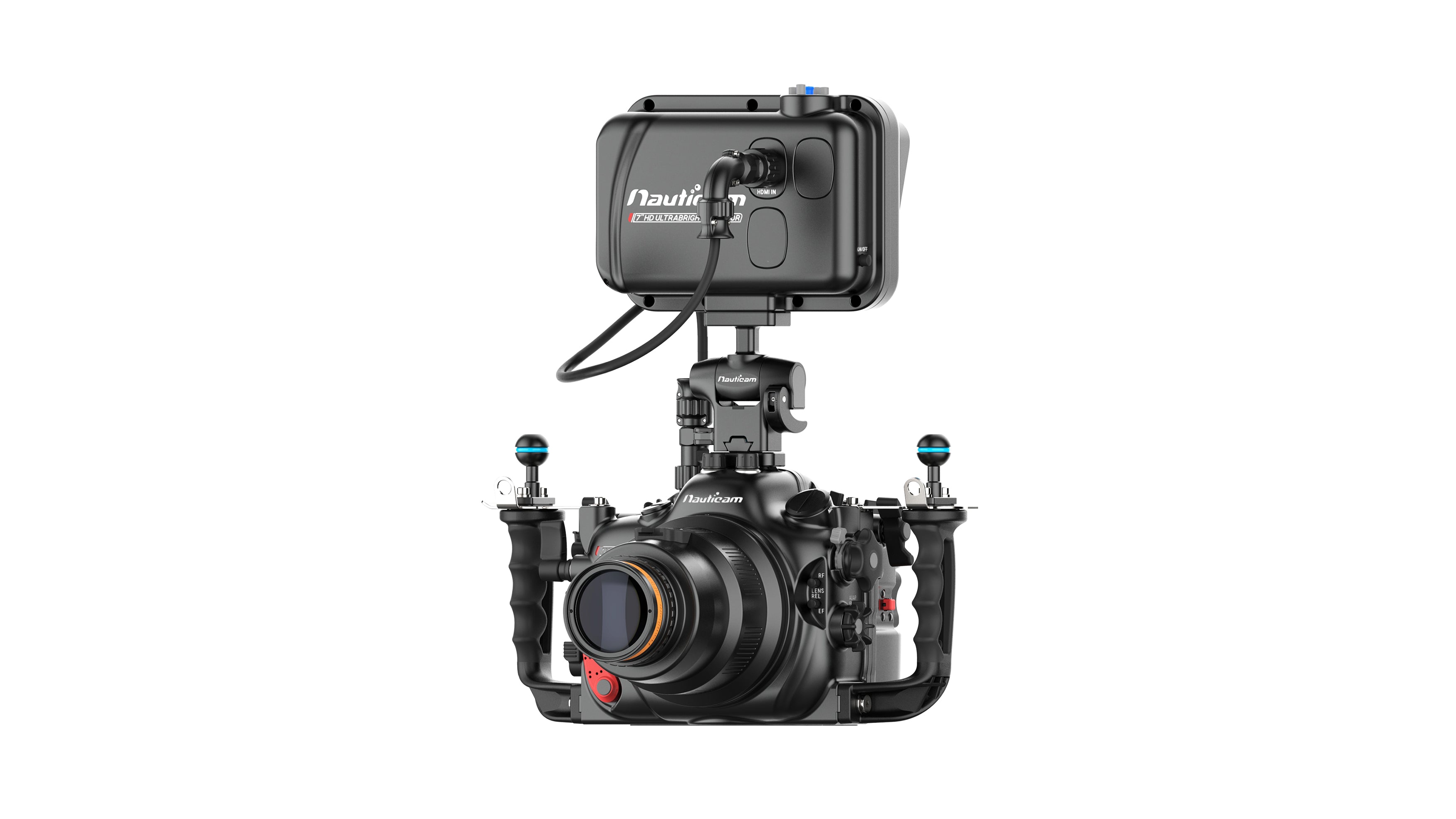 Nauticam 7 Inch G7 HD UltraBright Underwater Video Monitor - HDMI 1.4 & 2K SDI Input for Scuba Diving & Marine Exploration (Cables Not Included) - Perfect for Underwater Filmmaking, Professional Diving & Ocean Research