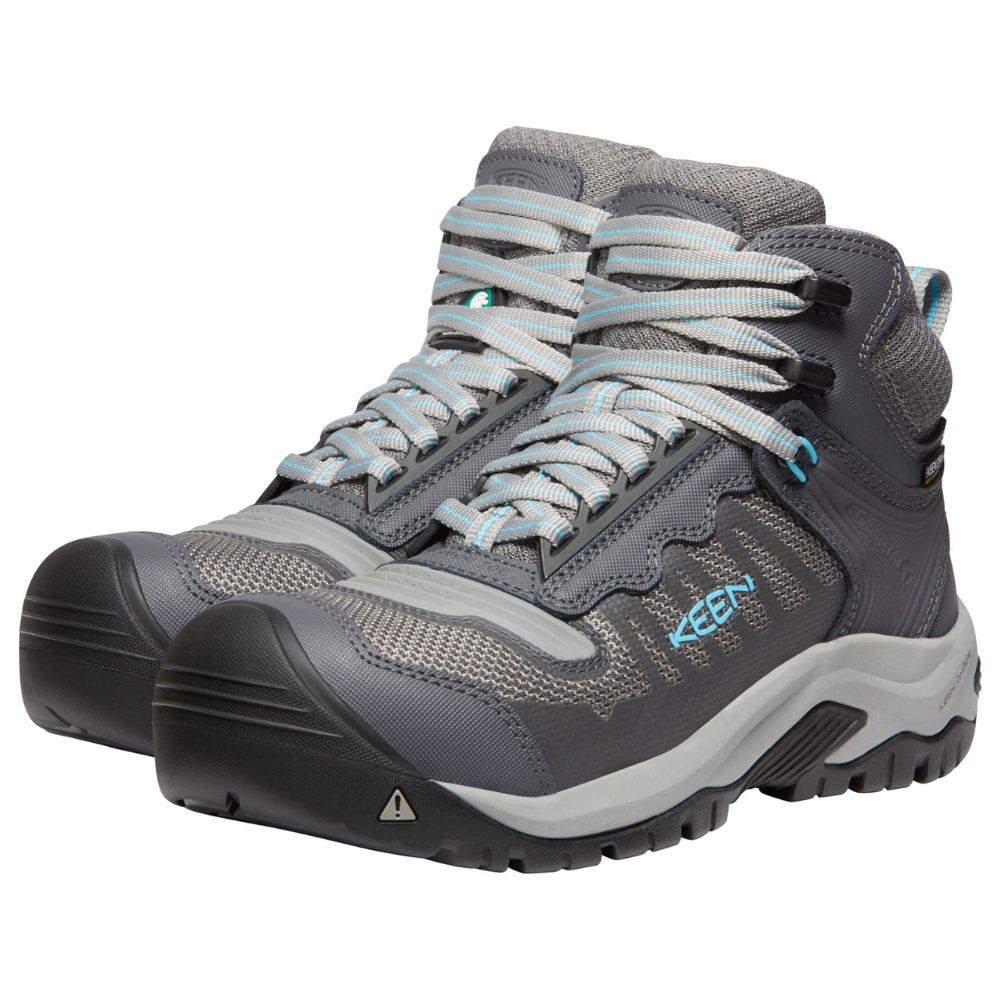 Keen Reno Women's Waterproof Composite Toe Work Shoes - Grey (1027116) | Slip-Resistant Safety Boots for Construction, Hiking & Outdoor Work
