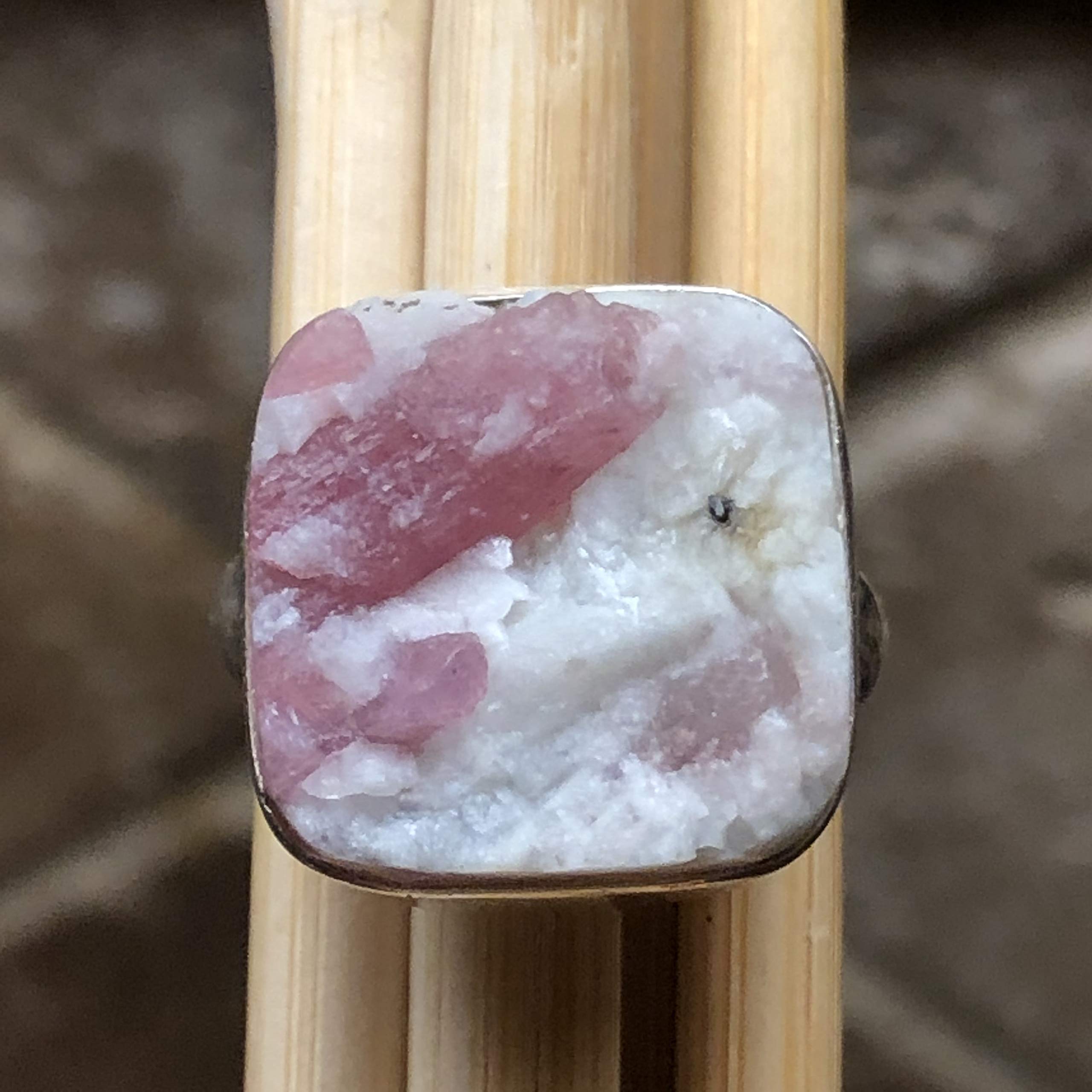 Genuine Pink Tourmaline 925 Sterling Silver Ring for Women - Size 8 - Elegant Birthstone Jewelry Gift for Anniversary, Valentine's Day & Special Occasions