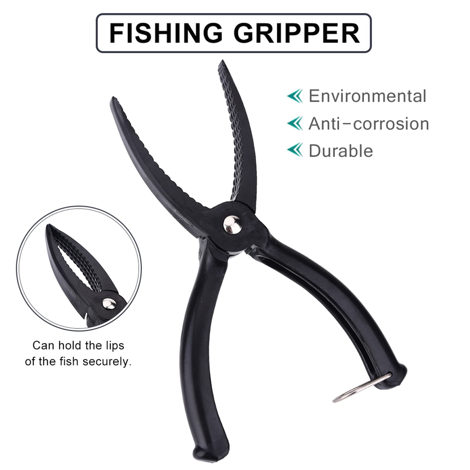 Premium Anti-Slip Fishing Lip Grip Tool - Corrosion Resistant, Portable & Rustproof Fish Holder - Perfect for Saltwater Fishing, Kayak Angling & Outdoor Adventures