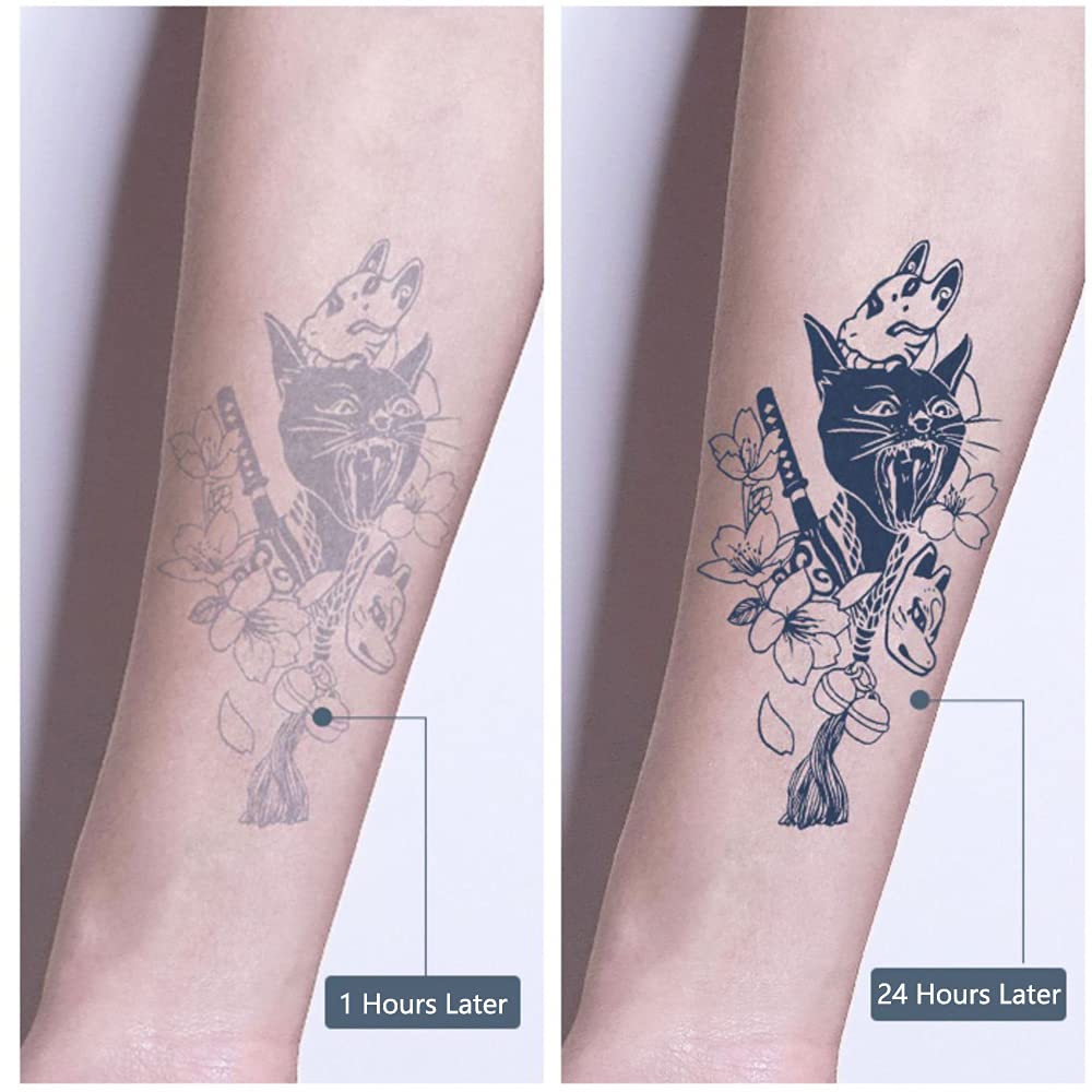 Glaryyears 4-Pack Large Semi-Permanent Chest Tattoos for Men - Dragon, Tiger, Wings & Letter Designs - Waterproof Temporary Tattoos for Shoulder, Upper Back & Thorax - Perfect for Light & Dark Skin | Great for Parties, Halloween, Cosplay & Body Art Enthusiasts