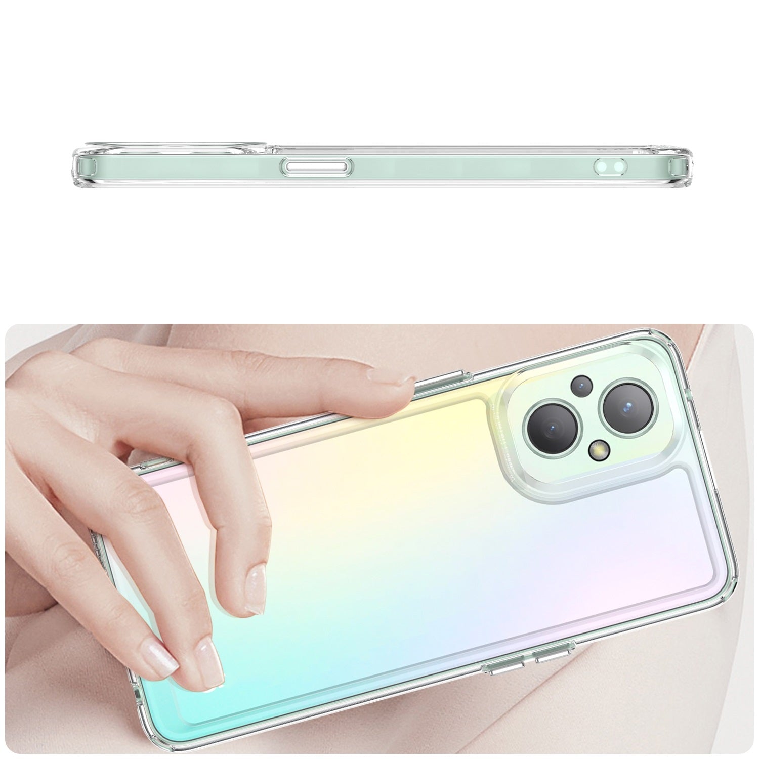 Premium Shockproof Case for OPPO Reno 8 Lite - Slim Protective Cover with Raised Edges | Perfect for Daily Use, Travel & Outdoor Activities