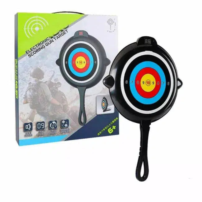 Auto Reset Electric Scoring Frying Pan Target - Digital Shooting Practice for Indoor/Outdoor Training - Perfect for Archery, Airsoft & Firearm Drills