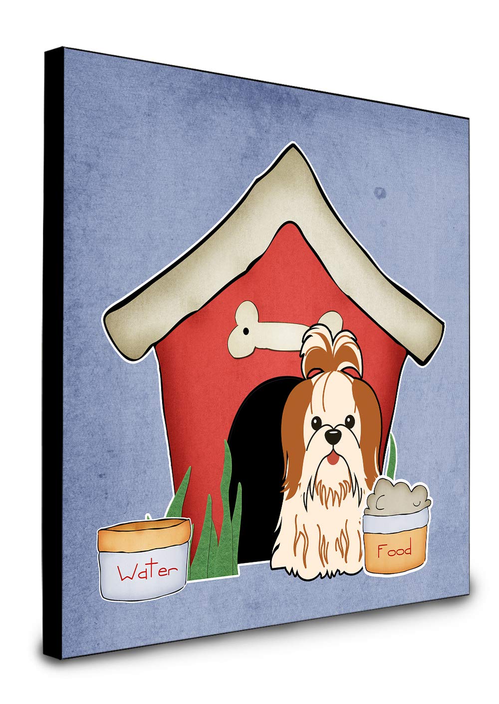 Caroline's Treasures Shih Tzu Dog House Collection - Red & White Artwork Panel Wall Decor for Pet Lovers | Perfect for Living Room, Bedroom or Dog-Themed Home Decor