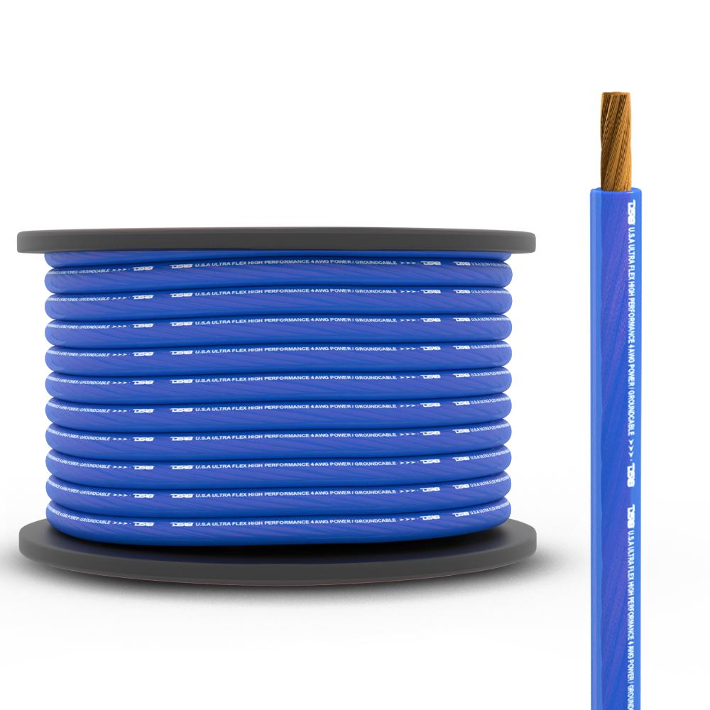 4 Gauge CCA Ground Power Cable - 100 Feet Heavy Duty Battery Cable for Car Audio, Solar Panels, and RV Electrical Systems