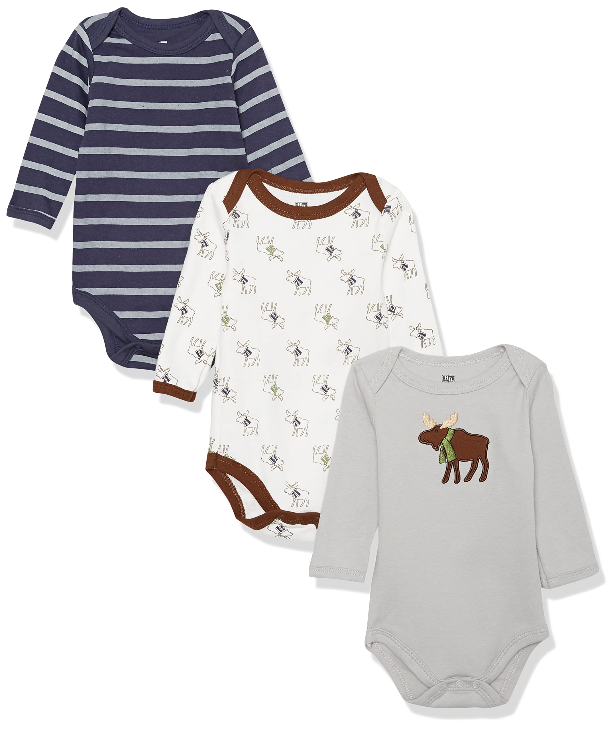 Hudson Baby Cotton Bodysuits - Unisex Long-Sleeve for Newborns & Infants