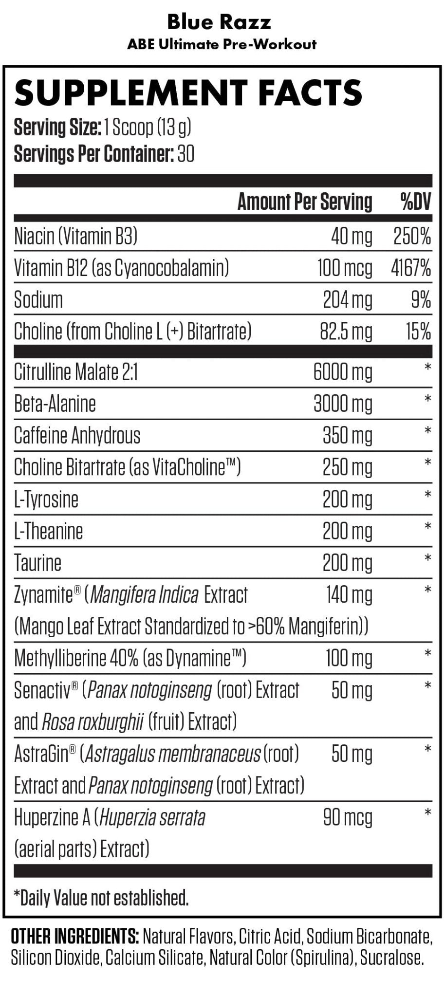 ABE Ultimate Pre-Workout Supplement for Energy, Focus & Endurance - Boost Performance for Gym, Running & Fitness Training