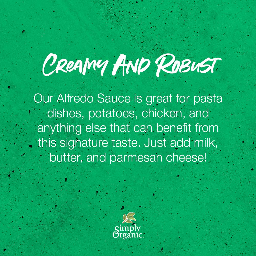 Organic Alfredo Sauce Mix - Certified Organic, Gluten-Free, Non-GMO | 1.48 oz (Pack of 12) | Perfect for Pasta, Pizza & Creamy Italian Dishes