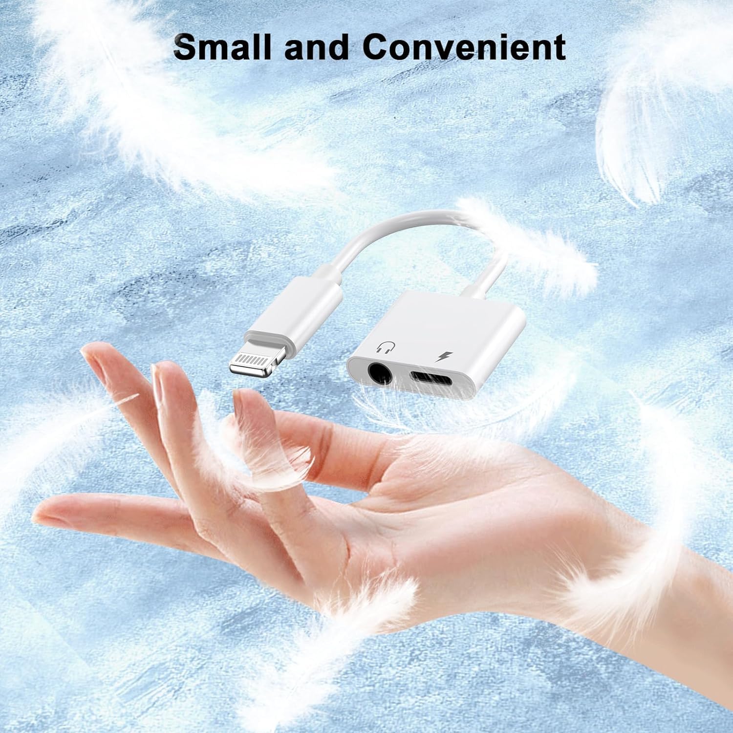 MFI Certified 2-in-1 Lightning to 3.5mm Headphone Jack & Charging Adapter for iPhone 14/13/12/11/X/8/7 & iPad - Aux Audio Dongle for Music, Gaming & Hands-Free Calling