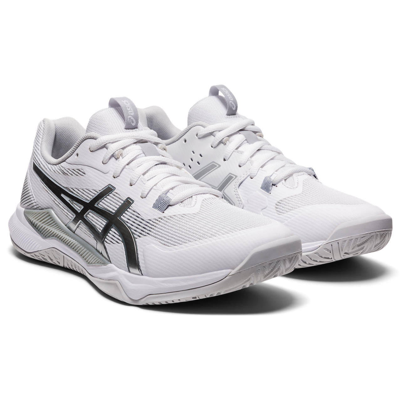 ASICS Gel Tactic Women's Volleyball Shoes - Lightweight Indoor Court Sneakers for Women with Shock Absorption (White/Silver) | Perfect for Volleyball, Badminton & Gym Training