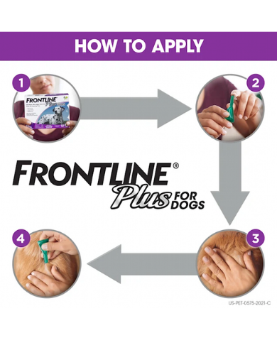 Frontline Plus Flea & Tick Treatment for Large Dogs 20.1-40kg (2 Sizes) | Fast-Acting Protection for Dogs Over 45lbs | Home & Outdoor Use