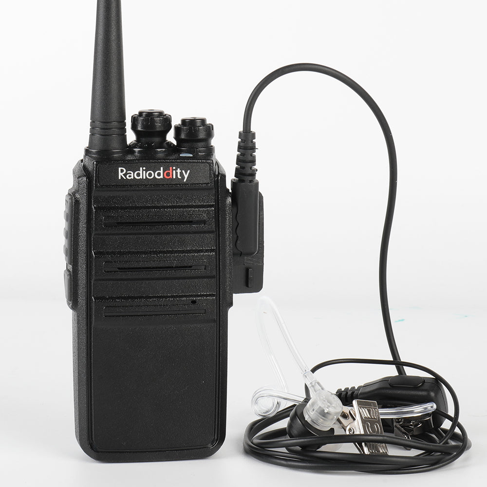 Covert Acoustic Tube Earpiece Headset with PTT MIC & K Plug - 2 Pin Discreet Surveillance Communication for Security, Law Enforcement & Undercover Operations