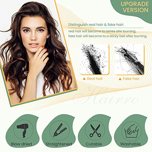 Clip in Human Hair Topper with Silk Base - Natural Looking Hairpiece for Thinning Hair - Perfect for Daily Wear, Special Occasions & Styling