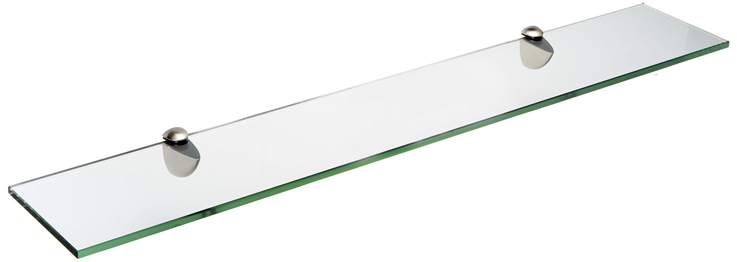 Spancraft Brushed Steel Peacock Glass Shelf - 4.75