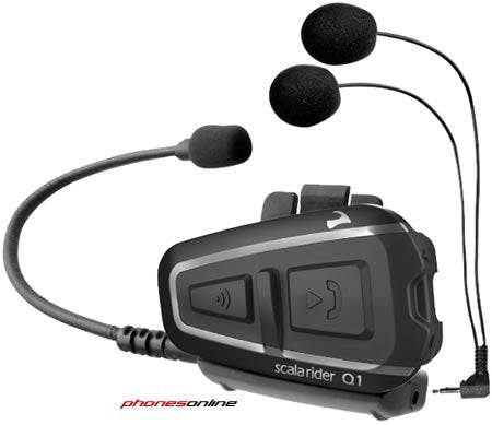 Cardo Scala Rider Q1 Solo Bluetooth Headset for Motorcycles - Wireless Communication for Riders, Hands-Free Calls & Music on the Go