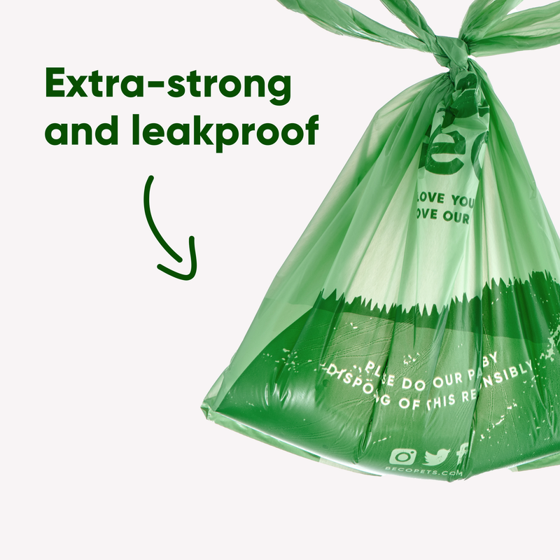 Eco-Friendly Mint Scented Dog Poop Bags with Handles - Biodegradable Waste Bags for Dogs, Perfect for Park Walks, Hiking, and Daily Dog Walking