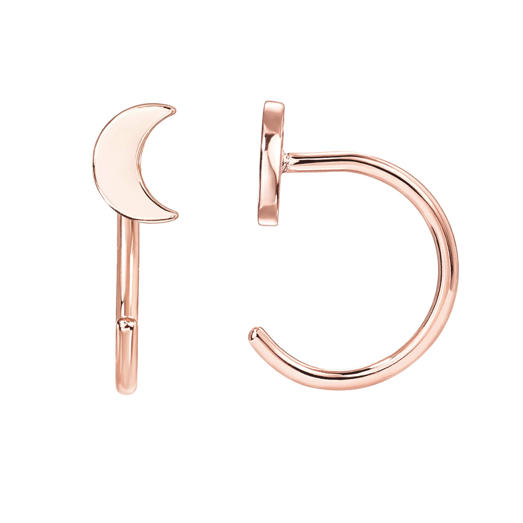 PAVOI 925 Sterling Silver Huggie Half Hoop Earrings for Women | Hypoallergenic Tiny Cartilage Earrings | Minimalist Everyday Jewelry | Perfect for Work, Date Night & Casual Wear