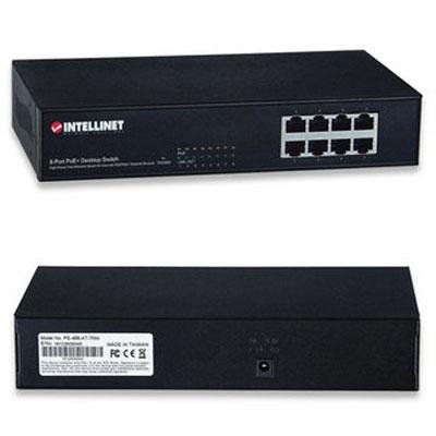 INTELLINET 8-Port Gigabit PoE+ Desktop Switch | 150W Power Budget | Plug & Play | Ideal for Home Office, Small Business & IP Camera Networks