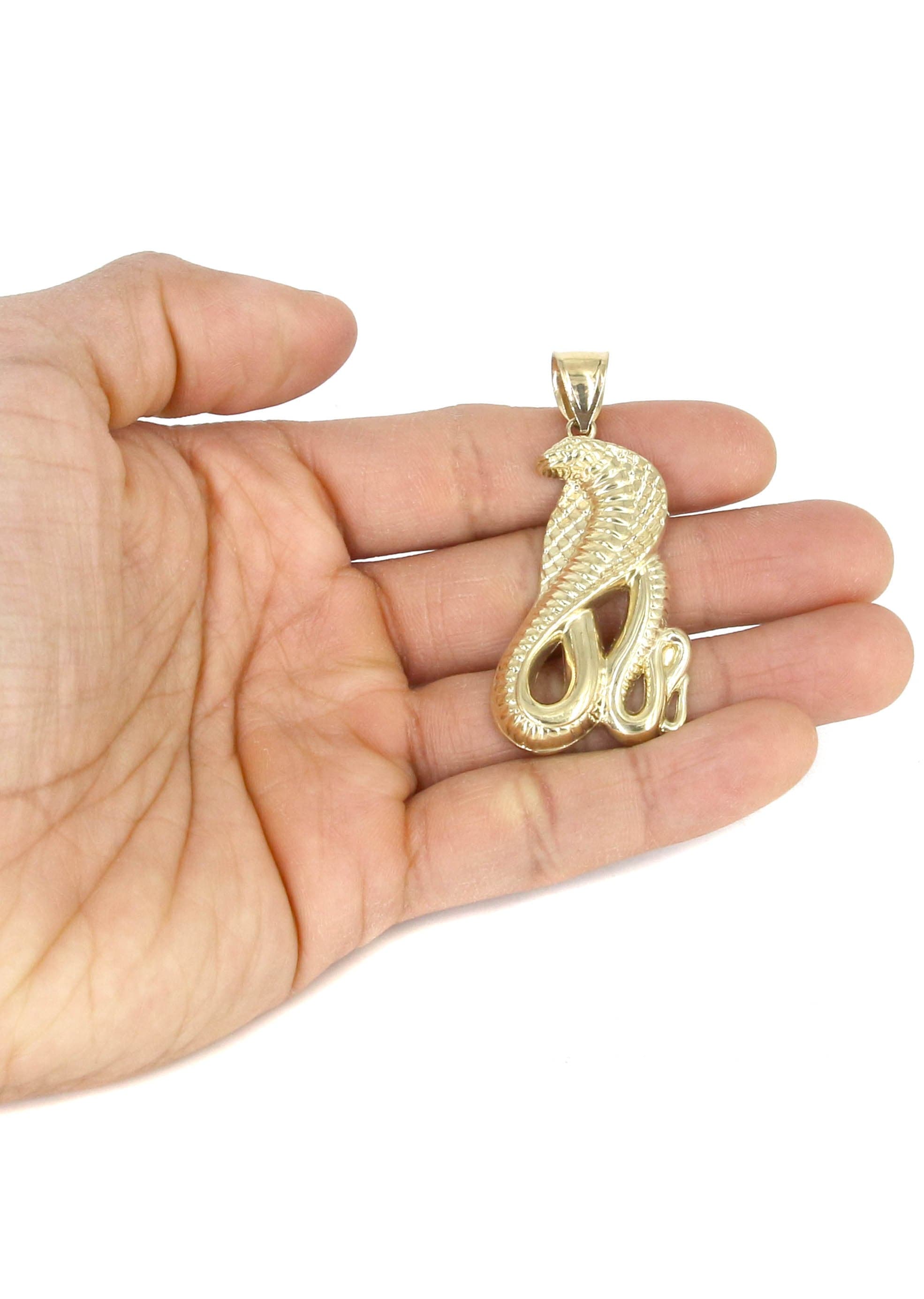 10K Yellow Gold Cobra Necklace for Women - 21.7 Grams Solid Gold Snake Jewelry - Perfect for Birthday, Anniversary Gifts & Fashion Statement
