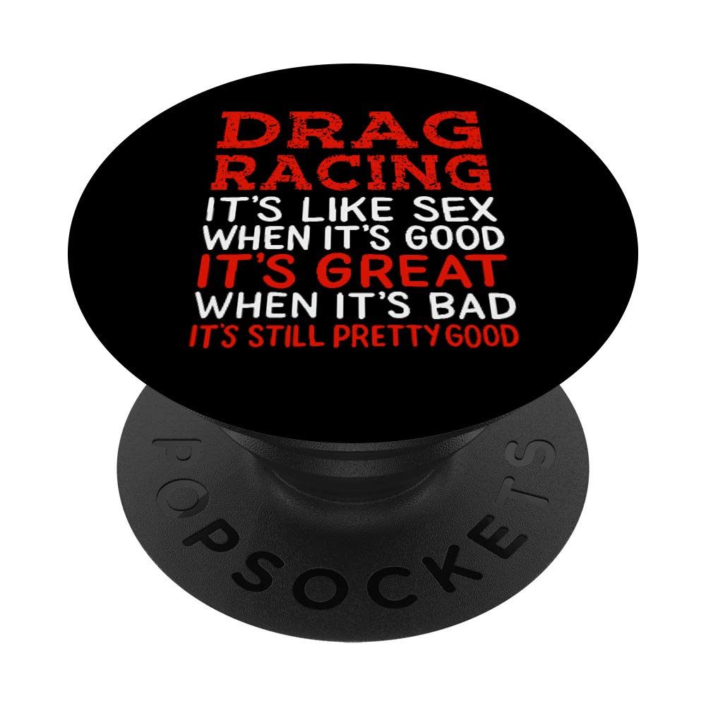 Funny Car Guy Gift - Drag Racing PopSockets PopGrip for Phones & Tablets - Perfect for Racing Fans