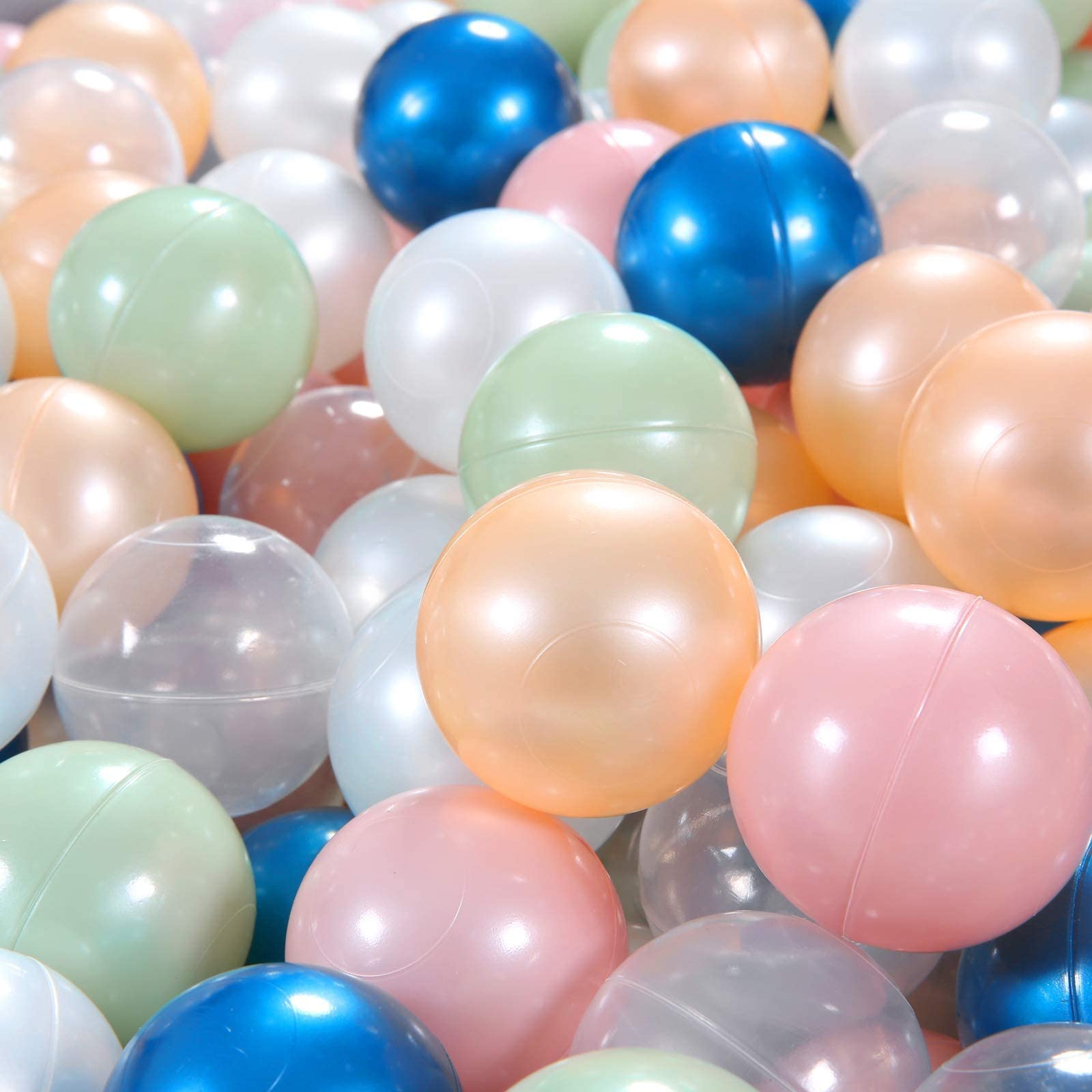 100-Piece Soft Plastic Ball Pit Balls for Kids - Crush-Proof Play Balls for Boys & Girls | Toddler Ball Pool, Play Tent & Kiddie Pool Water Toys | Perfect for Indoor Playrooms, Birthday Parties & Daycare Decorations