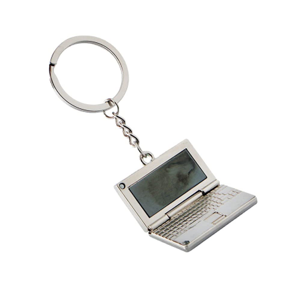 Metal Laptop Shaped Keychain - Alloy Mini Computer Keyring for Men & Women, Perfect Gift for Tech Enthusiasts, Office Workers & Students