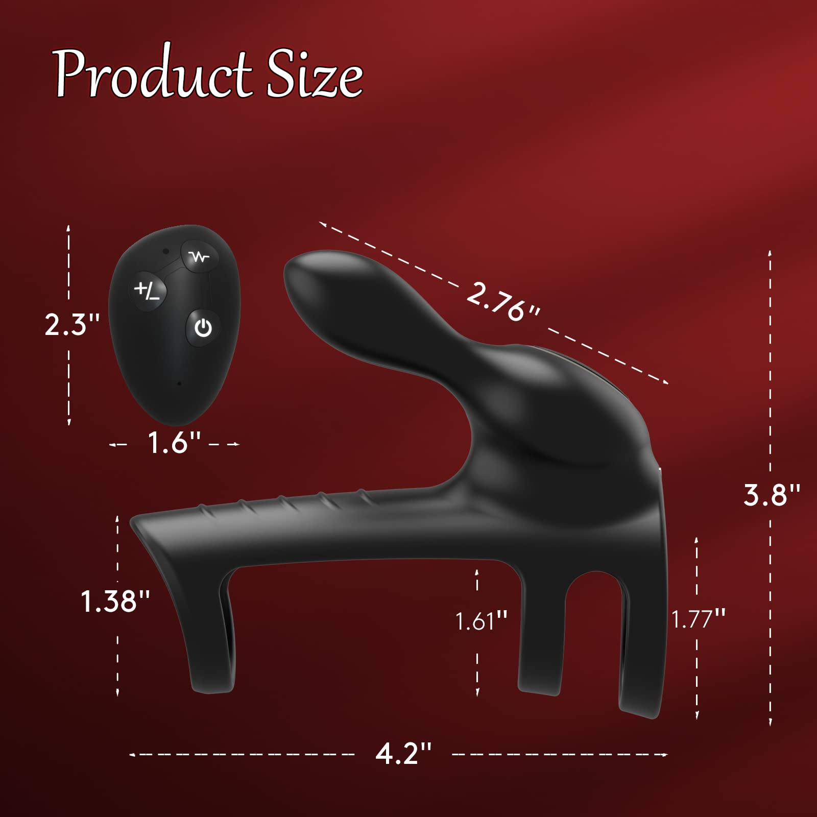10-Speed Vibrating Cock Ring for Men & Couples - Remote Control Penis Ring with Clitoral Stimulator for Longer Erection & Enhanced Pleasure - Perfect for Couples Play, Romantic Nights & Spicing Up Your Sex Life