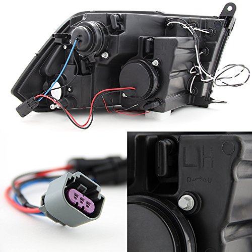 AKKON Black Halo Projector Headlights & LED Tail Lights Combo for 2009-2018 Dodge Ram 1500 2500 3500 - Upgrade Your Truck Lighting for Night Driving & Off-Road Adventures