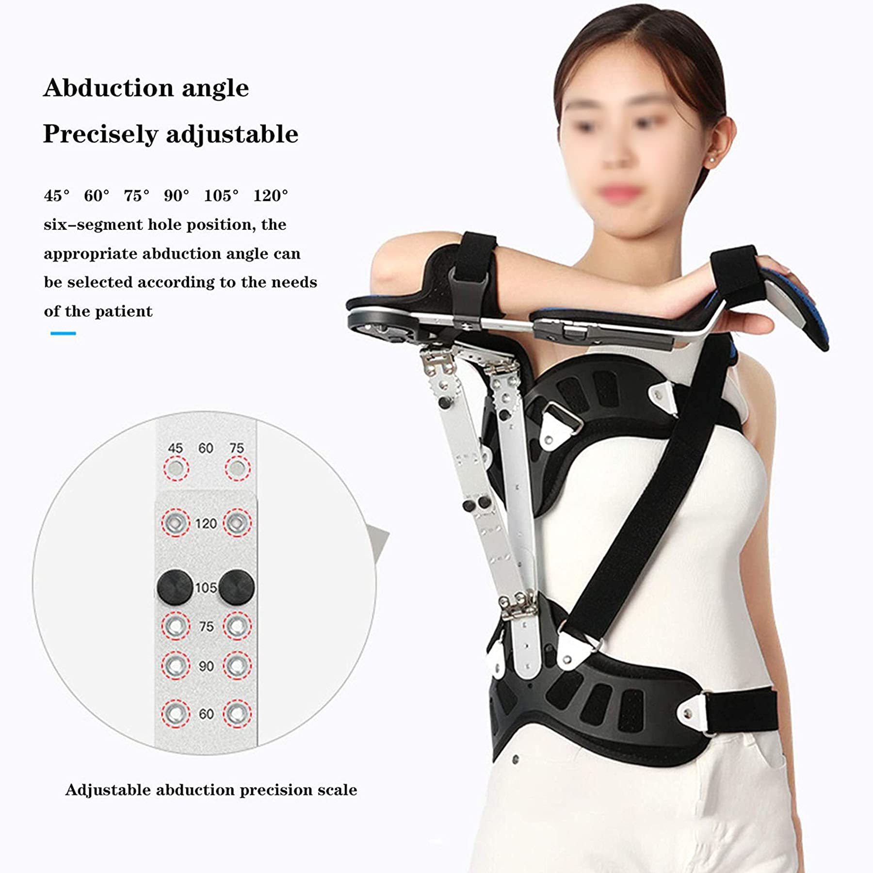 Adjustable Shoulder Abduction Sling for Rotator Cuff Surgery, Shoulder Injury & Dislocation Support - Right Arm - Perfect for Post-Surgery Recovery & Pain Relief