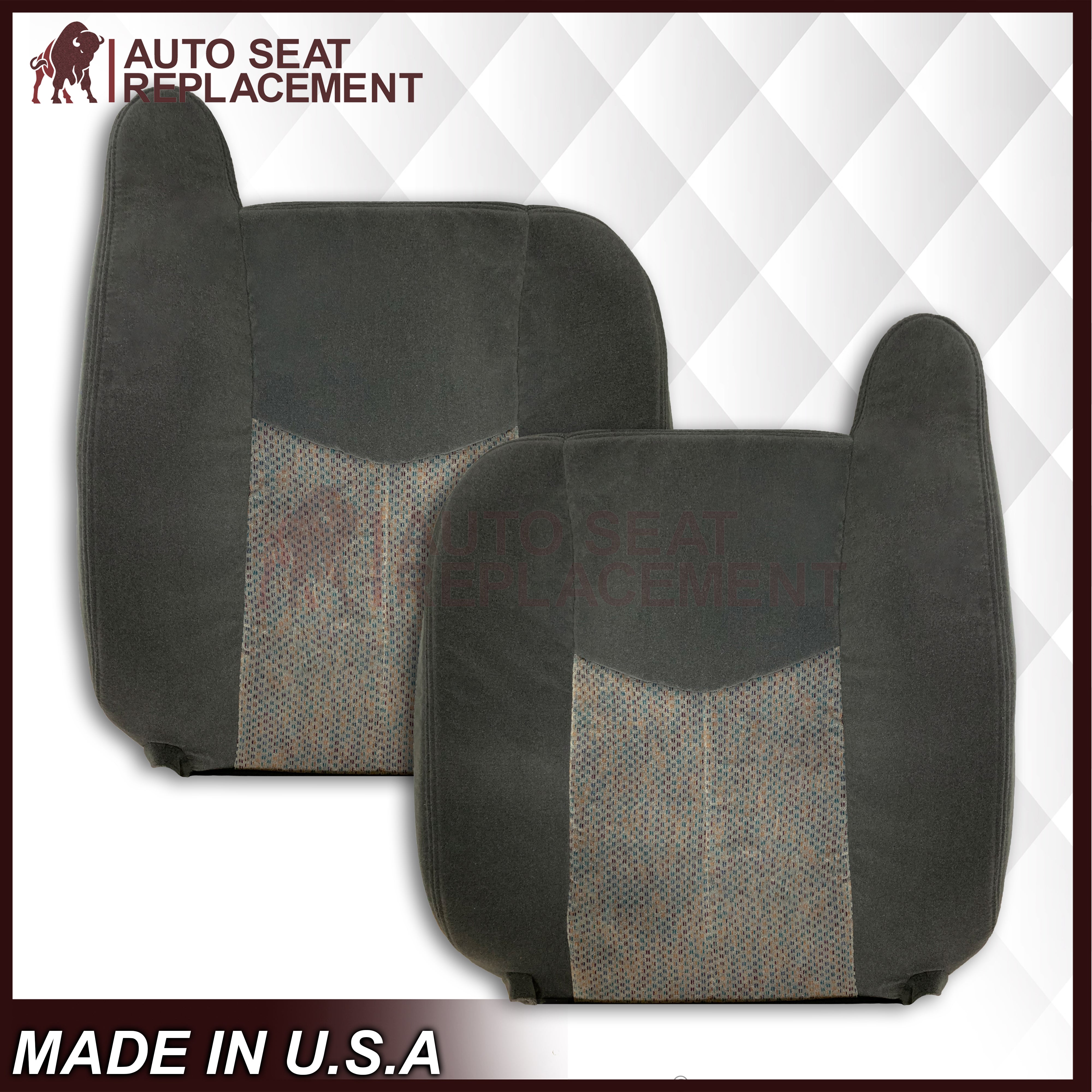 2003-2007 Chevy Silverado 1500HD & 1500 Dark Gray Cloth Seat Covers - Durable & Comfortable Replacement for Truck Interior Protection
