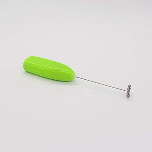 Electric Milk Frother Whisk - Mini Handheld Mixer for Coffee, Drinks & Eggs - Green Kitchen Tool for Blending, Whisking & Beating - Perfect for Lattes, Hot Chocolate & Baking