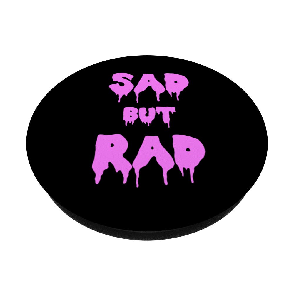 Pastel Goth Sad But Rad Aesthetic Kawaii Punk Emo PopSockets - Phone Grip & Stand for iPhone, Samsung, Tablets - Cute Accessory for Emo Teens, Kawaii Lovers & Alternative Fashion