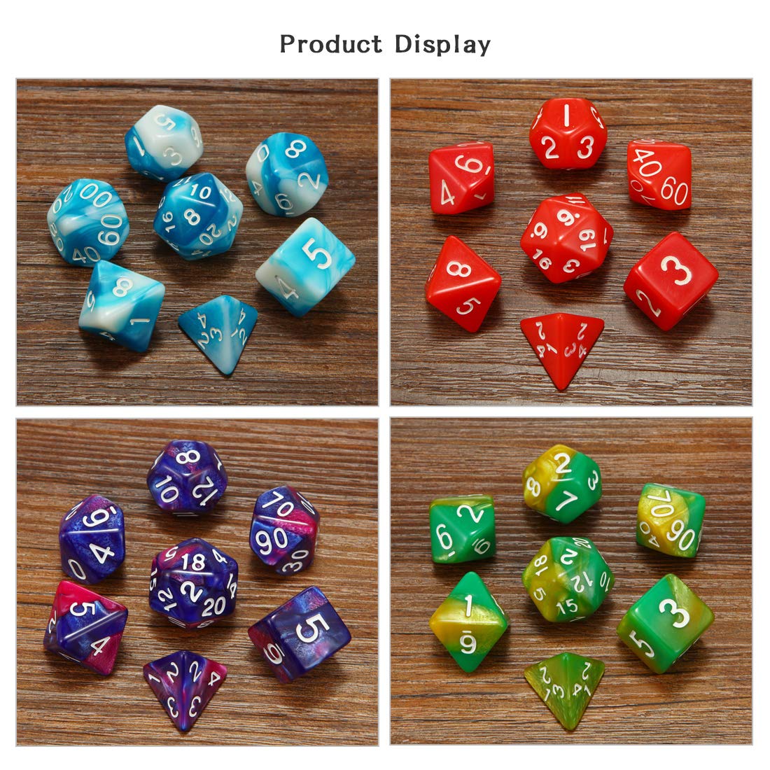 FineInno 9Pcs Silicone Resin Dice Molds - Digital Number Epoxy Casting Molds for DIY Crafting, Tabletop RPG, D&D, Board Games - Perfect for DIY Families & Polyhedral Dice Making