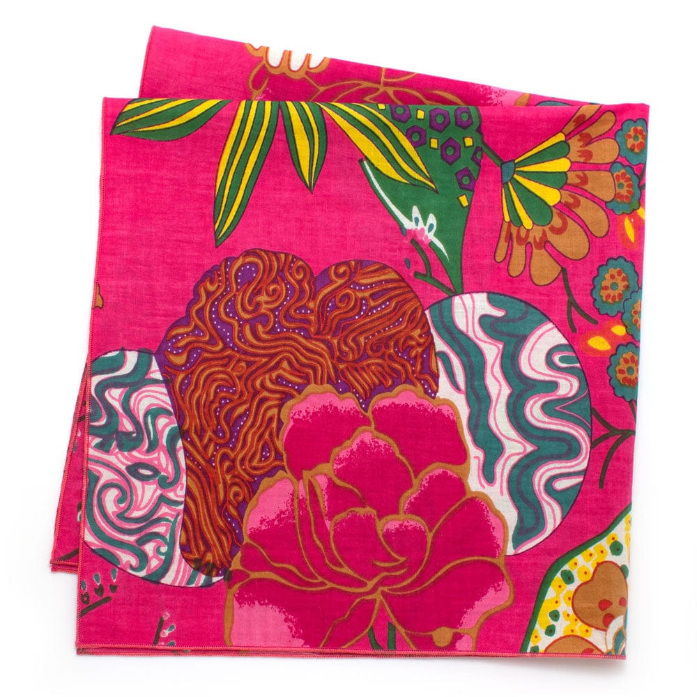 Vivid Garden Vegetable Dyed Bandana - Eco-Friendly Cotton Scarf for Women & Men - Perfect for Outdoor Activities, Hiking, and Fashion Accessories