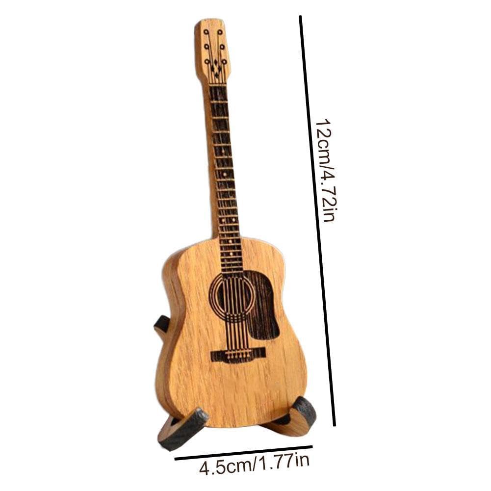 Premium Wooden Guitar Pick Box with Stand - 3 Unique Guitar Picks Included - Engraved Plectrum Holder Case for Acoustic, Electric, Bass & Ukulele - Perfect Gift for Musicians & Music Lovers - Ideal for Home, Studio & Travel Use
