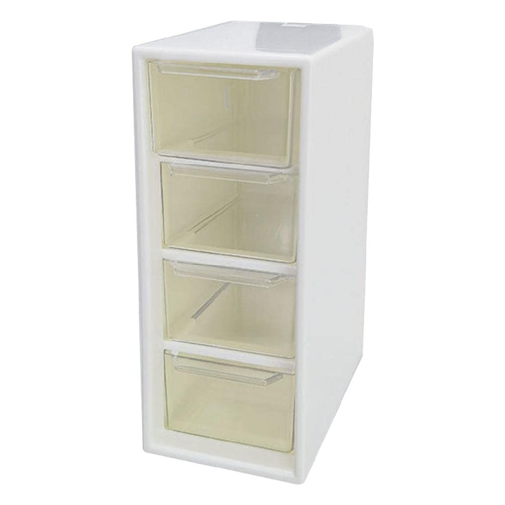 Wall-Mounted 4-Grid Desktop Storage Box - Cosmetic & Jewelry Organizer with Drawer for Earrings, Office Supplies - Perfect for Home, Office & Vanity Organization
