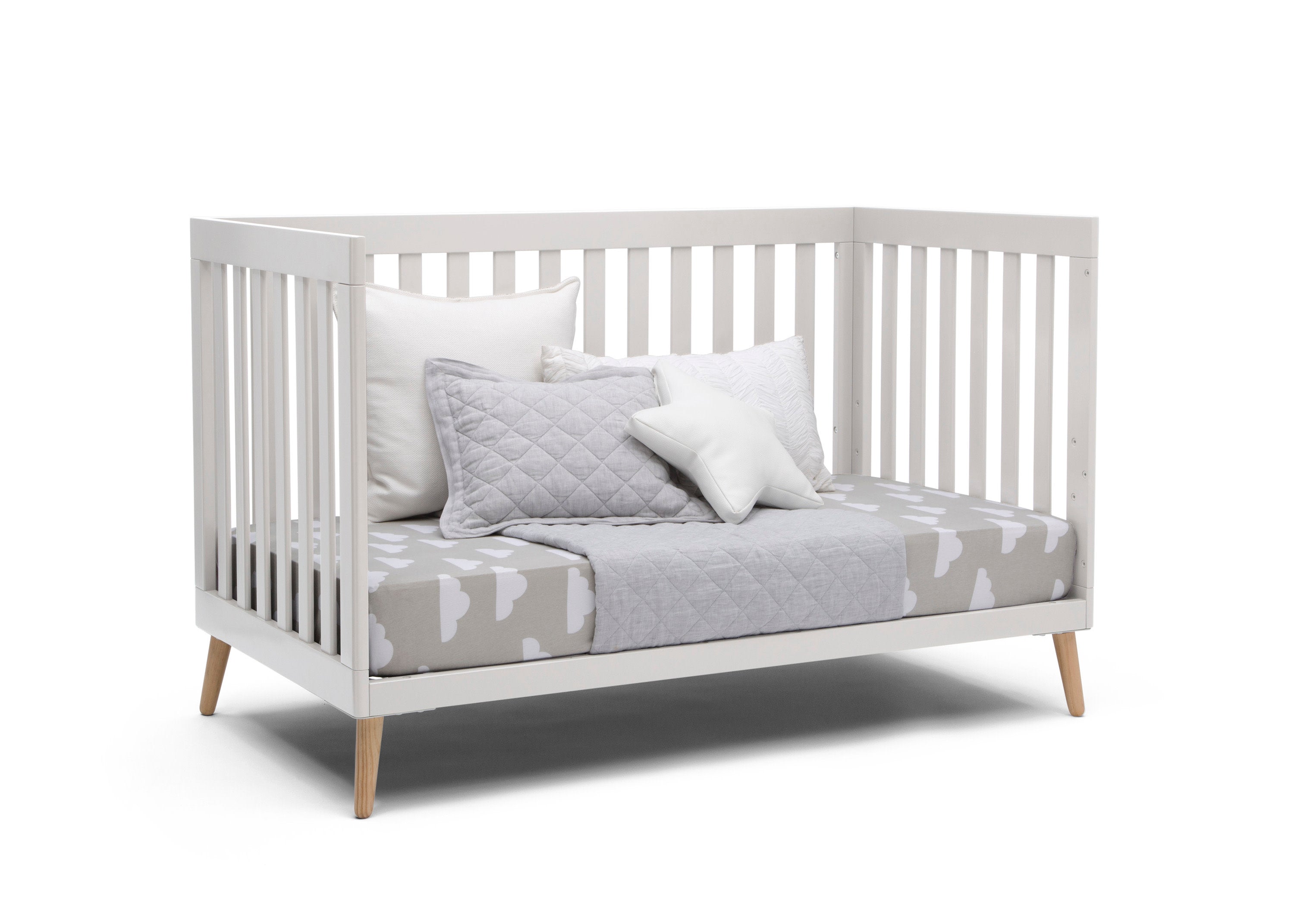 Essex 4-in-1 Convertible Baby Crib - Toddler Bed, Daybed & Full-Size Bed Conversion - Safe Nursery Furniture for Newborns & Kids - Perfect for Bedrooms, Daycare & Guest Rooms