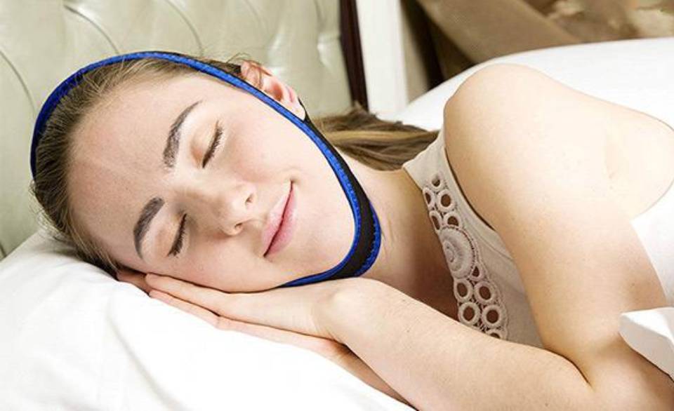 Snore X Double Padded Chin Support - Anti-Snoring Chin Strap for Comfortable Sleep & Jaw Support - Perfect for Side Sleepers & CPAP Users