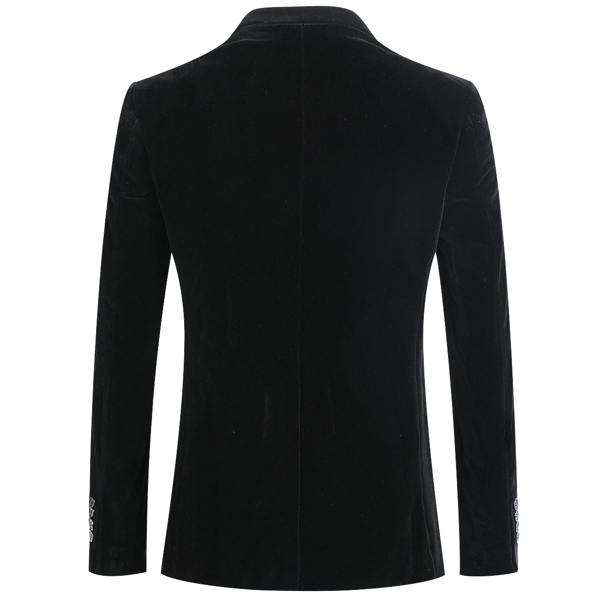 Slim Fit 2 Piece Black Velvet Tuxedo Suit for Men - Formal Wedding, Prom, Evening Gala Outfit