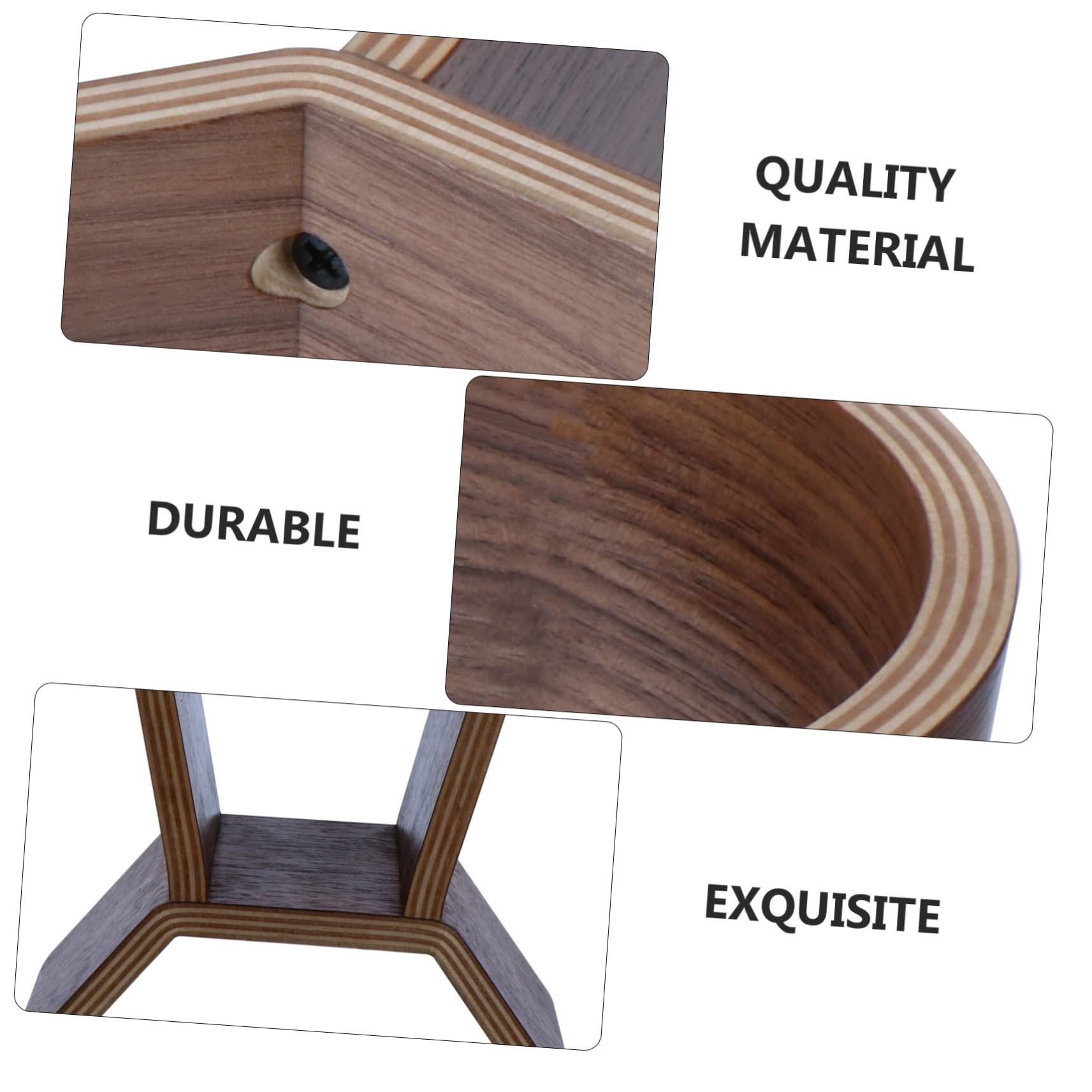 Veemoon Premium Walnut Wood Headphone Stand - Multi-Functional Headset Holder for Home & Office Use, Perfect for Gaming Setup and Audio Equipment Organization