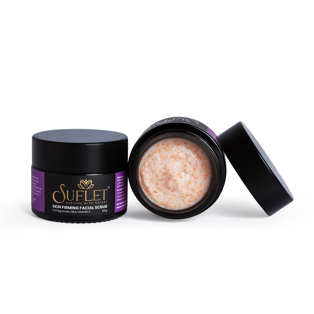 Suflet Calendula & Licorice Extracts Face Moisturizer & Body Lotion Set - Hydrating Hydro Booster Gel & Natural Skin Firming Facial Scrub - 50g x 2 + 250ml - Perfect for Daily Skincare Routine & Spa-Like Home Treatment